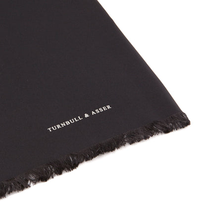 Plain Black Silk Scarf