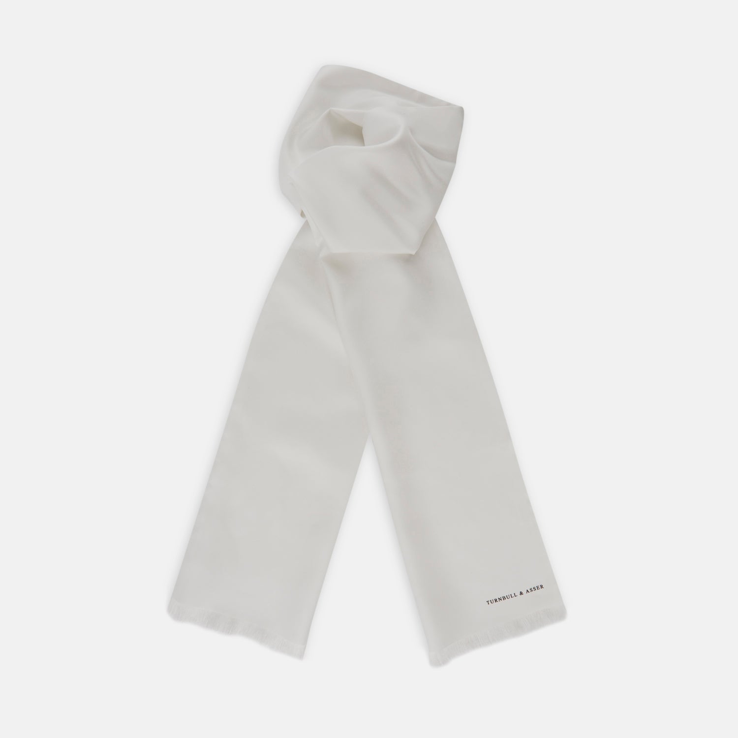 Image 1 of product Plain White Silk Scarf