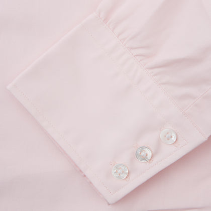 Pink Cotton Shirt with T&A Collar and 3-Button Cuffs Image 2