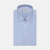 Light Blue Cotton Shirt with T&A Collar and Double Cuffs
