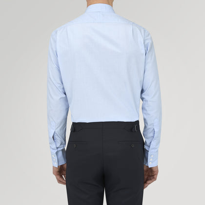 Light Blue End-on-End Shirt with Regent Collar and 3-Button Cuffs Image 2