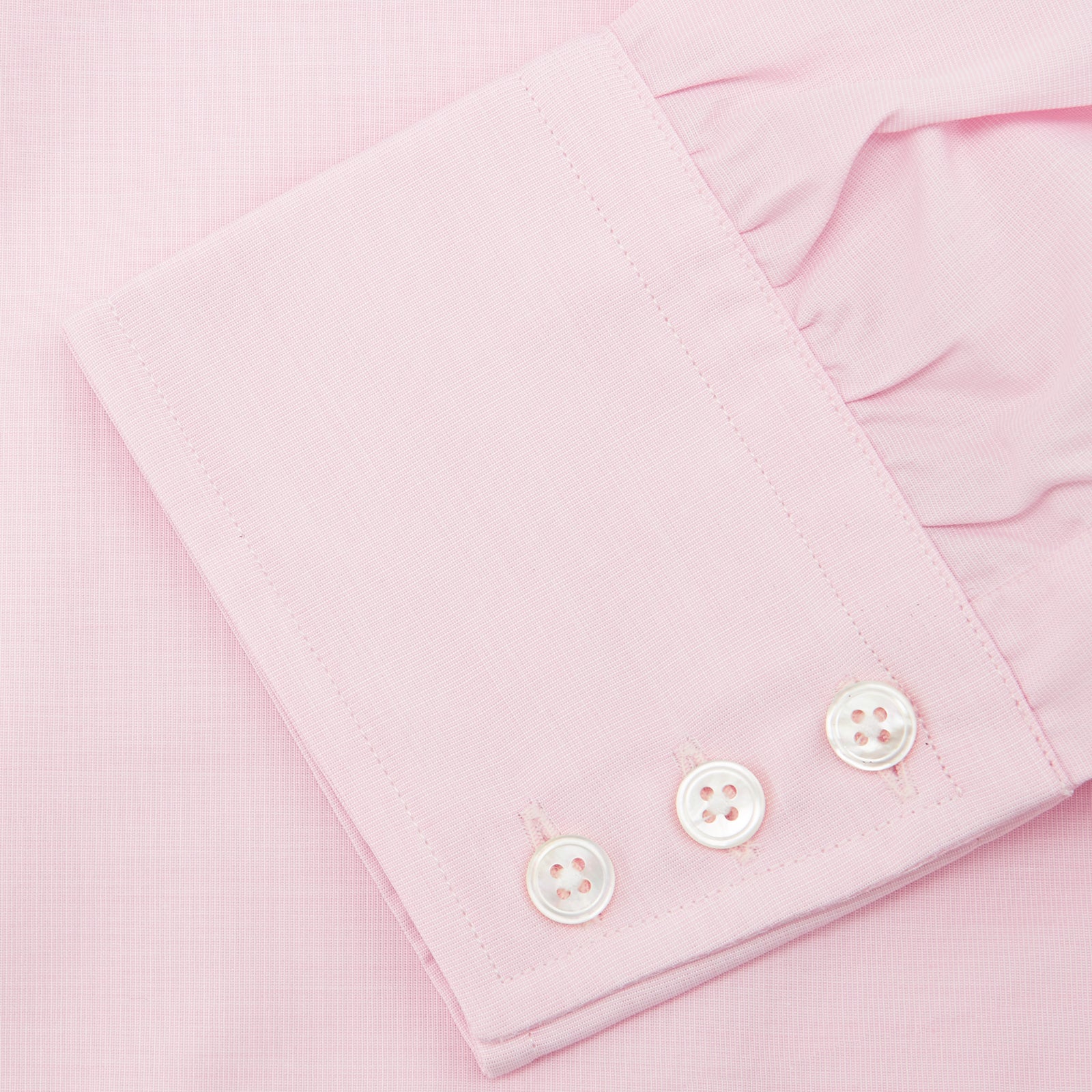 Pink End-on-End Shirt with T&A Collar and 3-Button Cuffs