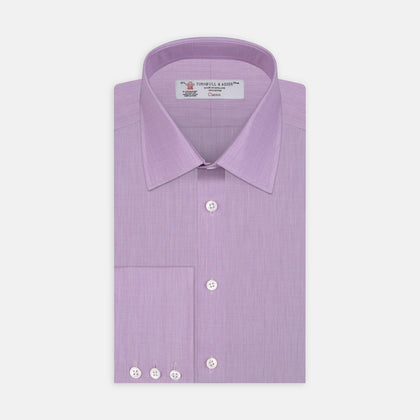 Lilac End-on-End Shirt with T&A Collar and 3-Button Cuffs