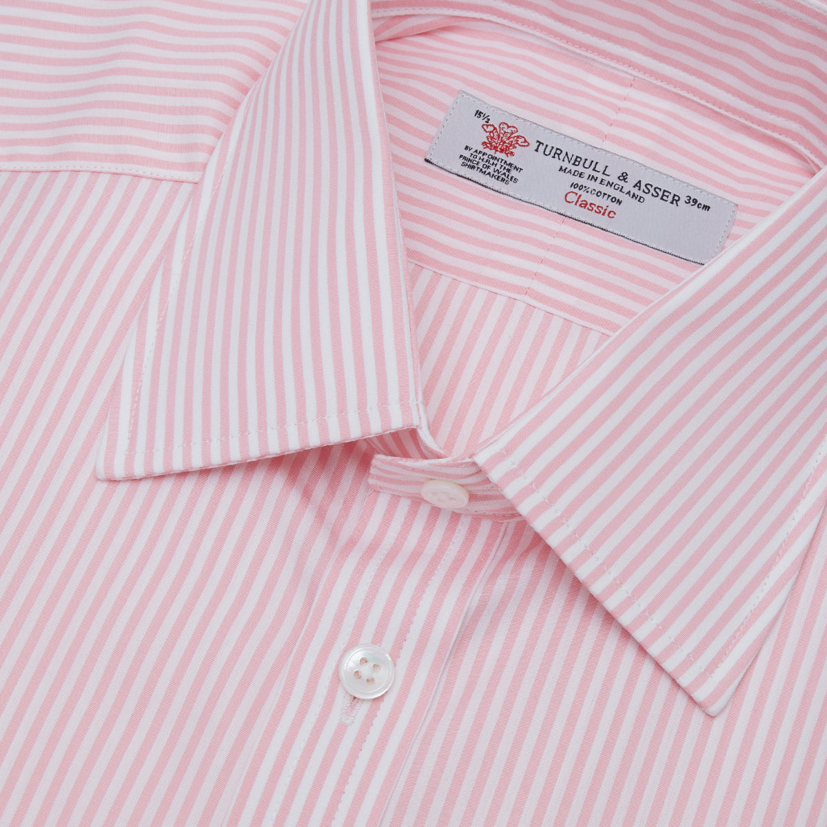 Image 5 of product Pink Bengal Stripe Shirt with T&A Collar and Double Cuffs