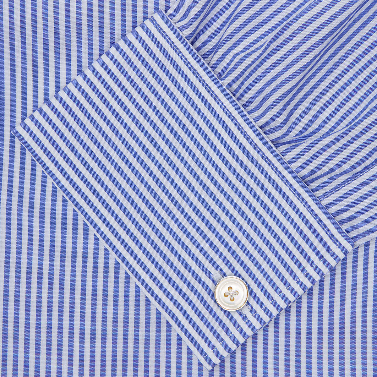 Blue Bengal Stripe Shirt With T&A Collar & Double Cuffs | Turnbull & Asser