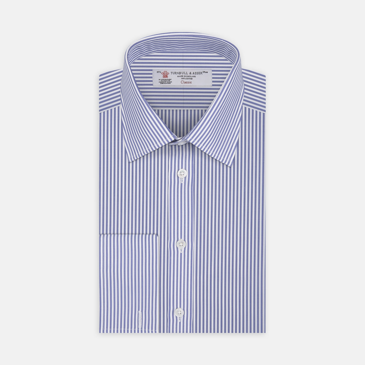 Bengal Stripe Shirt T Collar Double Cuffs