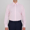 Pink Fine Check Shirt with T&A Collar and 3-Button Cuffs
