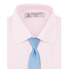 View 4 of product The Turnbull & Asser Pink Fine Check Shirt features a T&A collar, 3-button cuffs, and a subtle pink check design, made from fine cotton. Displayed neatly folded against a plain backdrop.