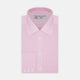 Pink Micro-Check Cotton Shirt with T&A Collar and 3-Button Cuffs
