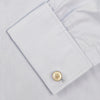 Blue West Indian Sea Island Cotton Shirt with T&A Collar and Double Cuffs