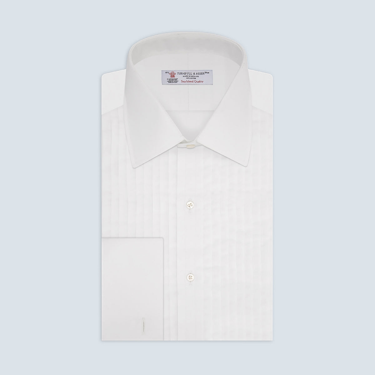 Sea Island Quality Cotton Dress Shirt T Collar Double Cuffs