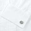 White Sea Island Quality Cotton Dress Shirt with T&A Collar and Double Cuffs