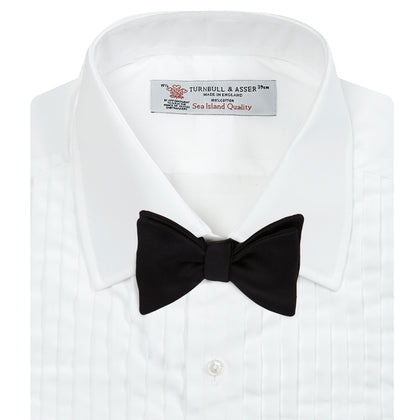 White Sea Island Quality Cotton Dress Shirt with T&A Collar and Double Cuffs Image 3