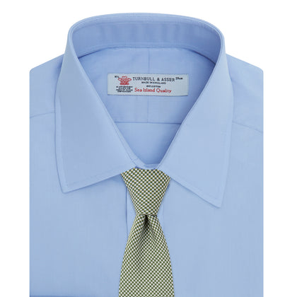 Blue Sea Island Quality Cotton Shirt with T&A Collar and 3-Button Cuffs Image 3