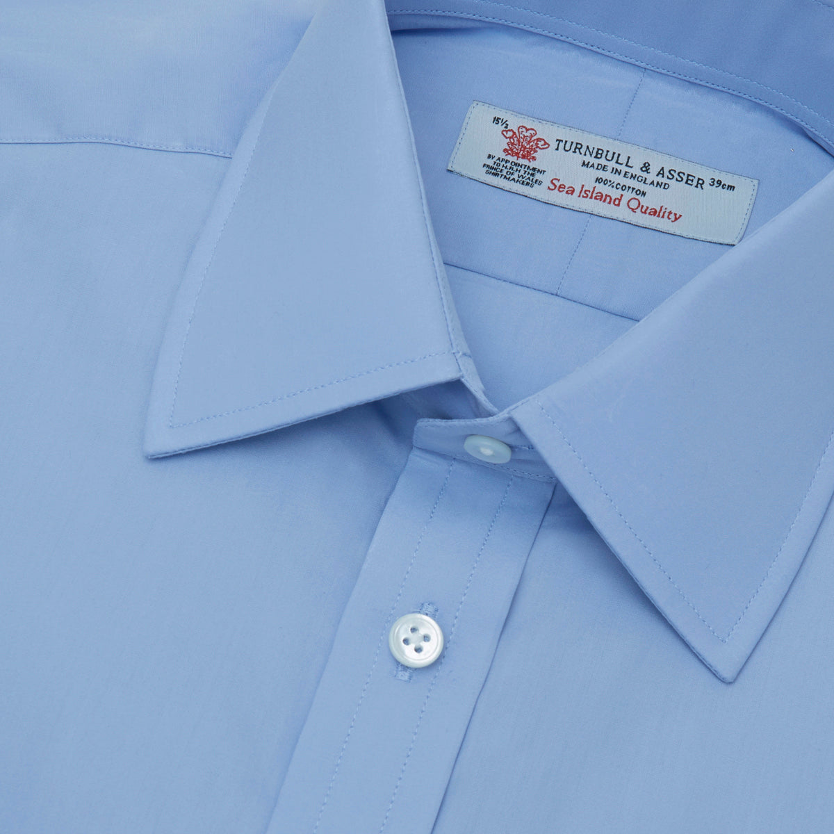 Image 5 of product Blue Sea Island Quality Cotton Shirt with T&A Collar and 3-Button Cuffs