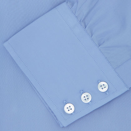 Blue Sea Island Quality Cotton Shirt with T&A Collar and 3-Button Cuffs Image 5