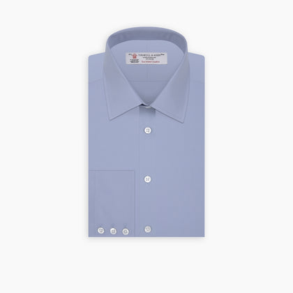 Blue Sea Island Quality Cotton Shirt with T&A Collar and 3-Button Cuffs Image 6