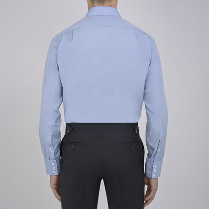 Blue Sea Island Quality Cotton Shirt with T&A Collar and 3-Button Cuffs Image 2