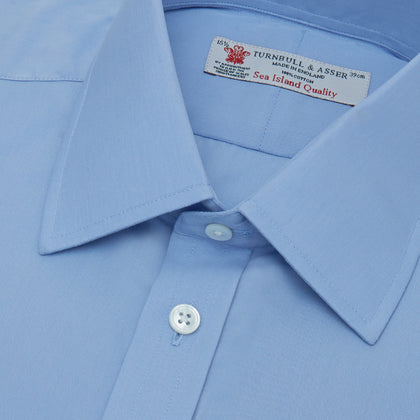 Blue Sea Island Quality Cotton Shirt with T&A Collar and Double Cuffs Image 4