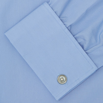Blue Sea Island Quality Cotton Shirt with T&A Collar and Double Cuffs Image 5