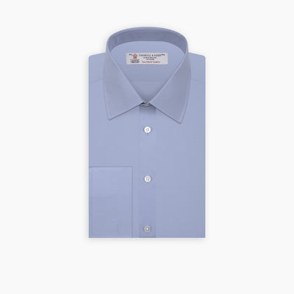 Blue Sea Island Quality Cotton Shirt with T&A Collar and Double Cuffs Image 6