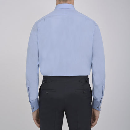 Blue Sea Island Quality Cotton Shirt with T&A Collar and Double Cuffs Image 2
