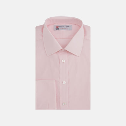 Pink Sea Island Quality Cotton Shirt with T&A Collar and Double Cuffs