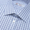 Dark Grey and Navy Triple Check Shirt with T&A Collar and Button Cuffs