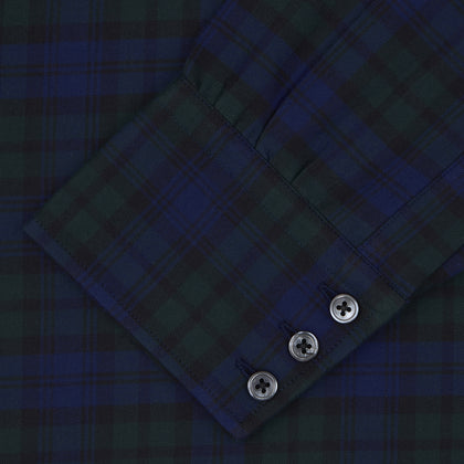 Blackwatch Brushed Cotton Shirt with T&A Collar and Button Cuffs Image 3