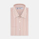 Pink, Red and Blue Pencil Stripe Shirt with T&A Collar and Double Cuffs