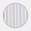 White, Brown and Blue Double Stripe Cotton Fabric