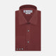 Burgundy Silk Shirt with T&A Collar and 3-Button Cuffs