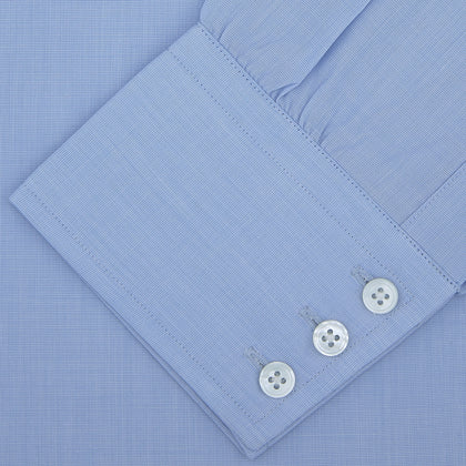 Light Blue End-on-End Shirt with Regent Collar and 3-Button Cuffs Image 3