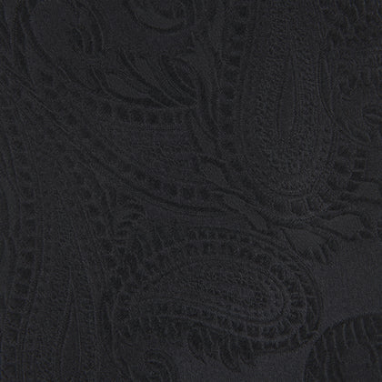 Black Paisley Silk Tie Image 2