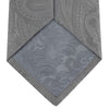 Silver Paisley Silk Tie