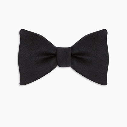 Black Satin Bow Tie Image 4