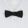 Black Narrow Silk Bow Tie