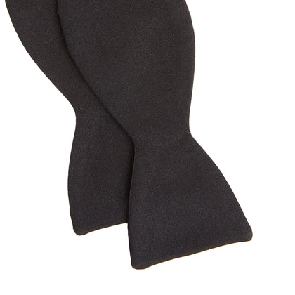 Black Silk Bow Tie Image 2