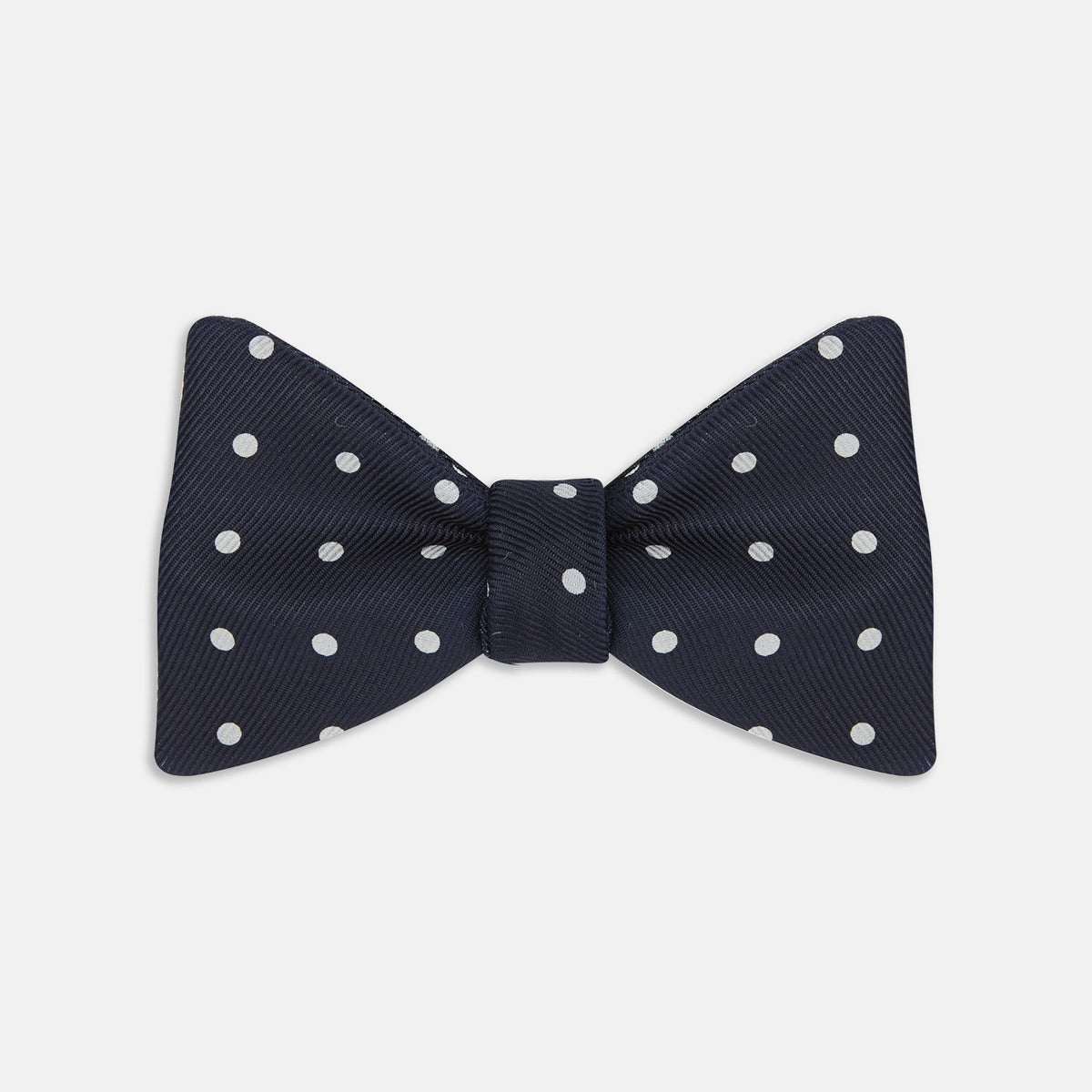 Winston Navy Spot Silk Bow Tie