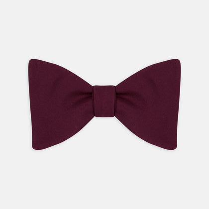 Burgundy Barathea Bow Tie