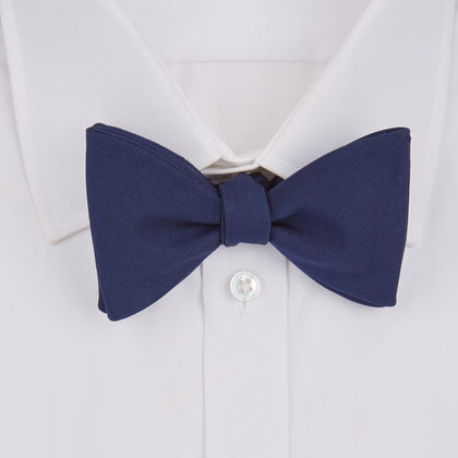 Navy Barathea Bow Tie Image 1
