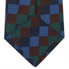 Navy and Blue Checkerboard Jacquard Wool Tie