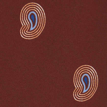 Red Pulse Paisley Silk Tie Image 2