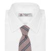 Pastel Pink Diagonal Stripe Cotton and Silk Tie