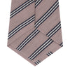 Pastel Pink Diagonal Stripe Cotton and Silk Tie