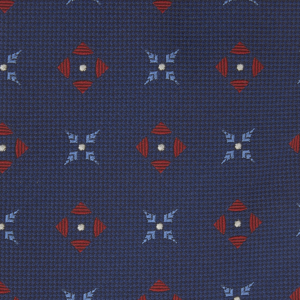 Navy Crosses Silk Tie