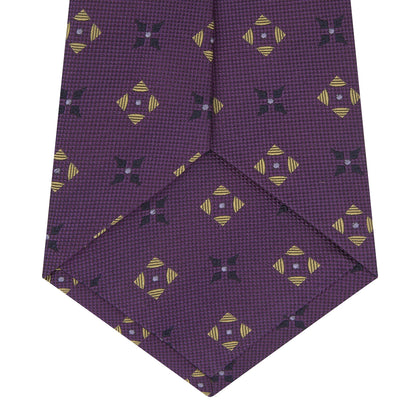 Purple Crosses Silk Tie Image 3