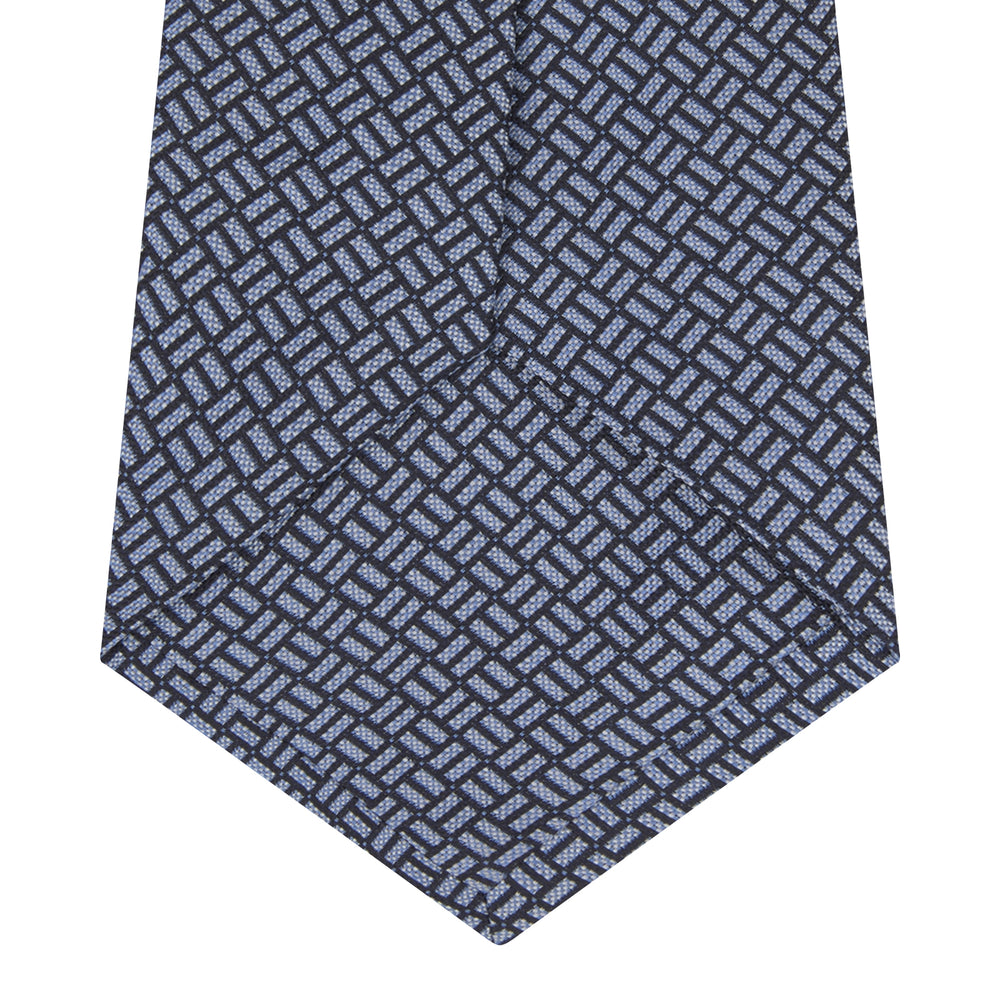 Blue Mini Weave Silk Tie