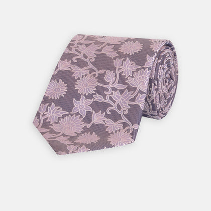 Pink Floral Occasion Silk Tie Image 4