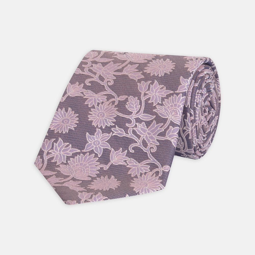 Pink Floral Occasion Silk Tie